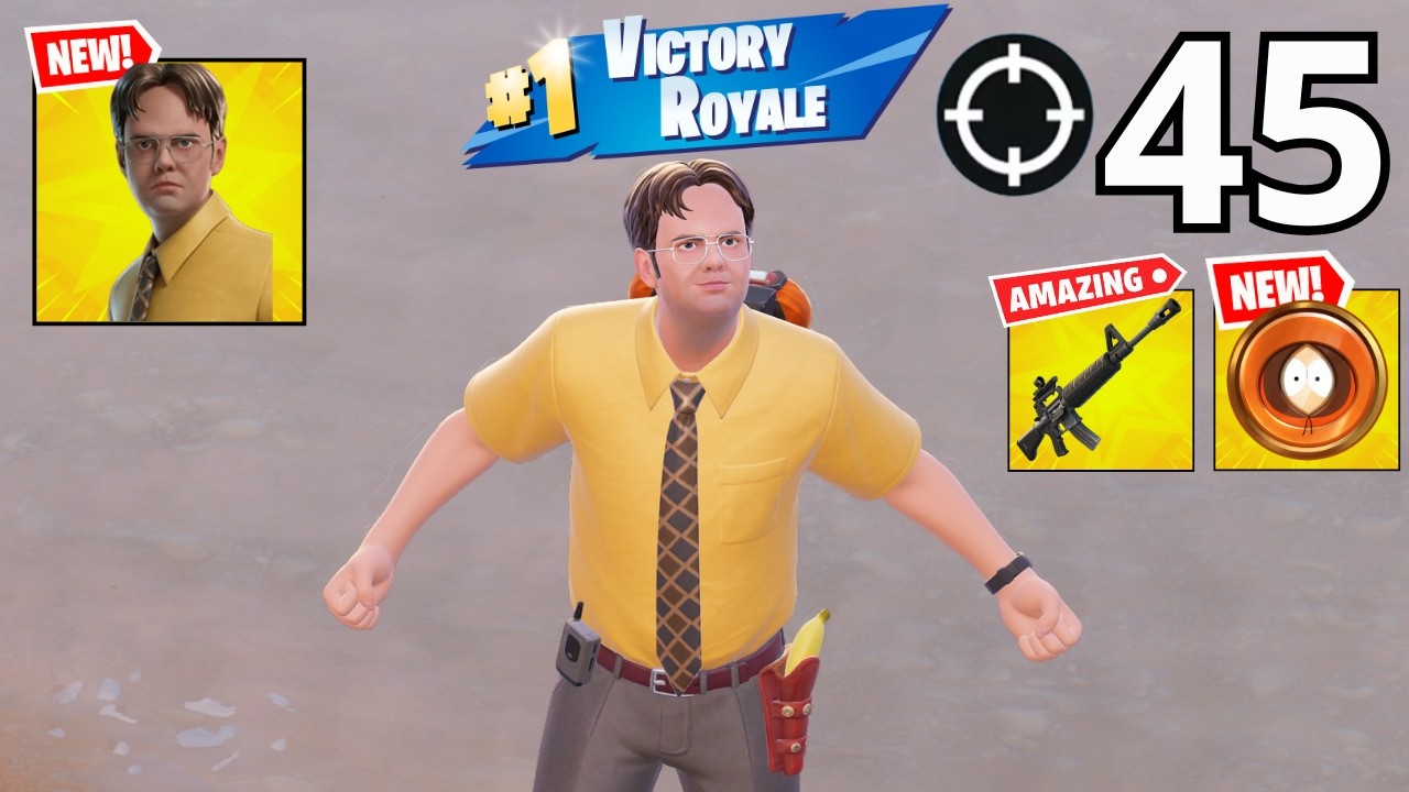 45 Elimination DWIGHT Gameplay Wins Zero Build (NEW FORTNITE CHAPTER 7 SEASON 1)