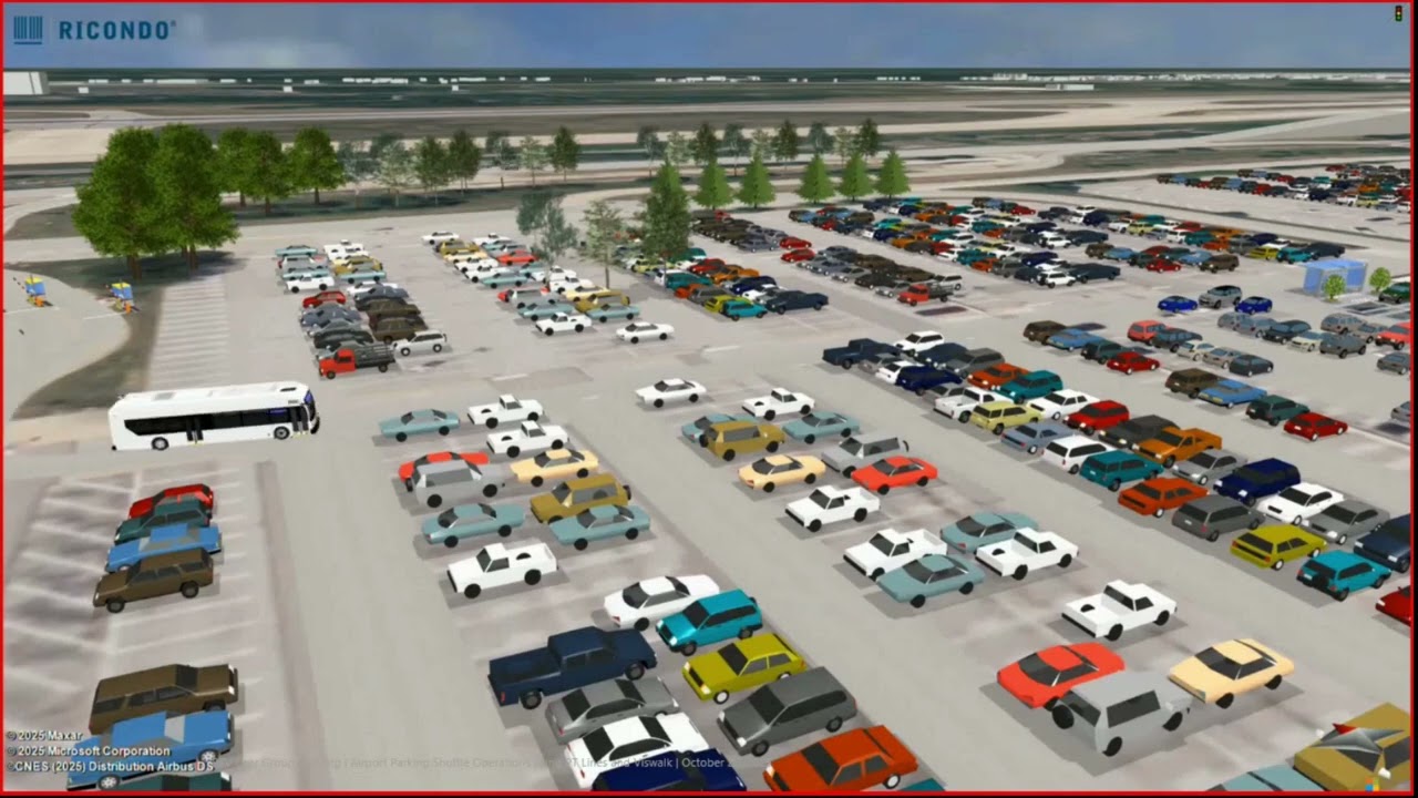 [UGM 2025] Detailed Airport Parking Shuttle Operations Modeling with Vissim and Viswalk