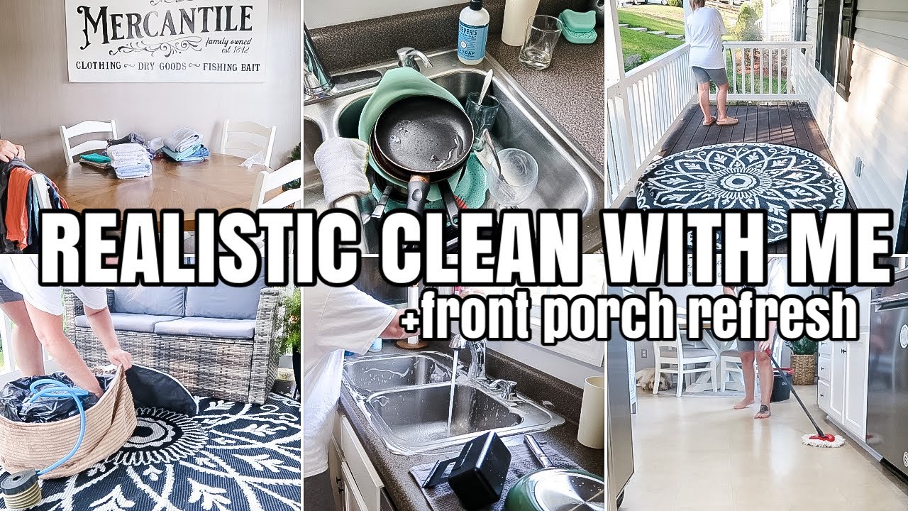 REALISTIC CLEANING DAY! FRONT PORCH REFRESH, DEEP CLEANING CARPETS AND MORE!