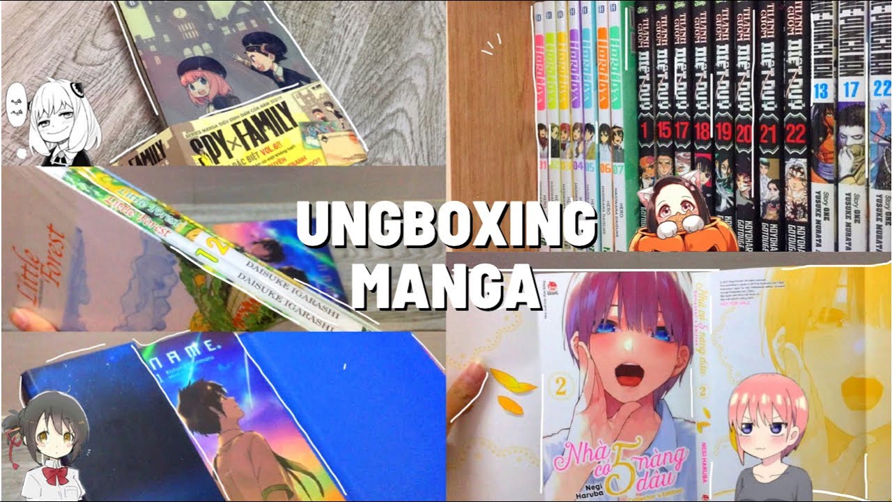 💸UNBOXING MANGA📦 SPYXFAMILY,NHÀ CÓ 5 NÀNG DÂU,KNY,CMNXH,YOUR NAME,HORIMIYA,...