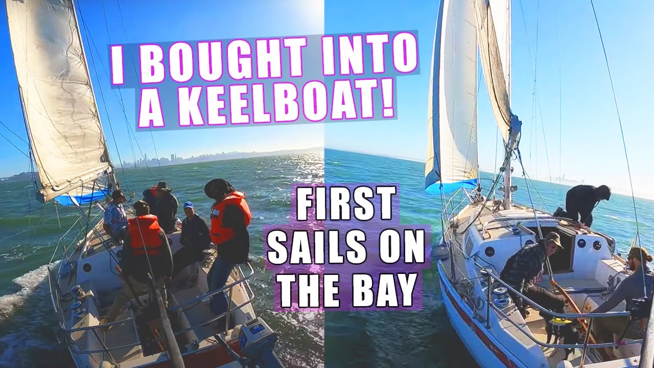 First sails on San Francisco Bay in our Coop-Owned Cal 33 Keelboat (incl some sloppy mistakes)