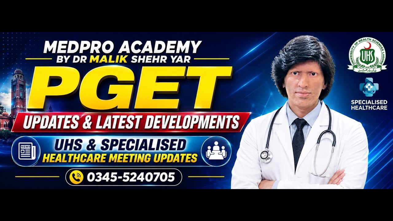 PGET New Dates | UHS Punjab | Latest Developments | Punjab Residency Program | CIP | MEDPRO ACADEMY