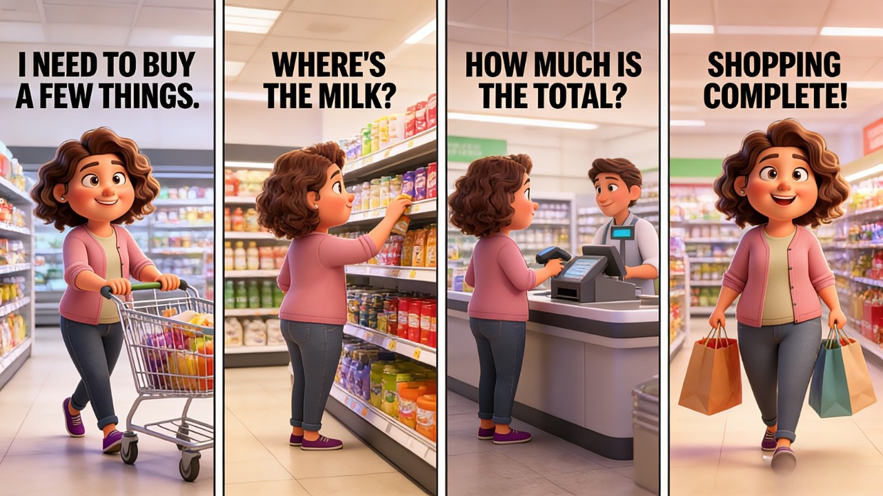 Learn English Fast 🗣️🇬🇧 | Supermarket & Grocery Shopping | 50 Daily Life Phrases💪