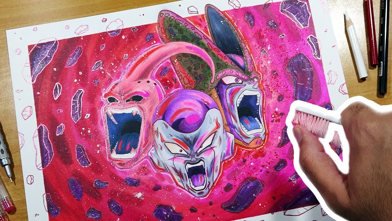 Drawing Frieza, Cell & Buu - Dragon Ball Z