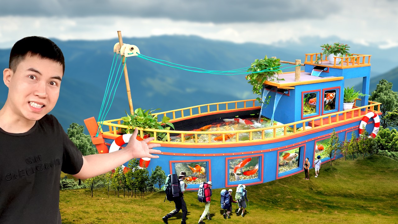 Secret to make beautiful dream boat shaped aquarium