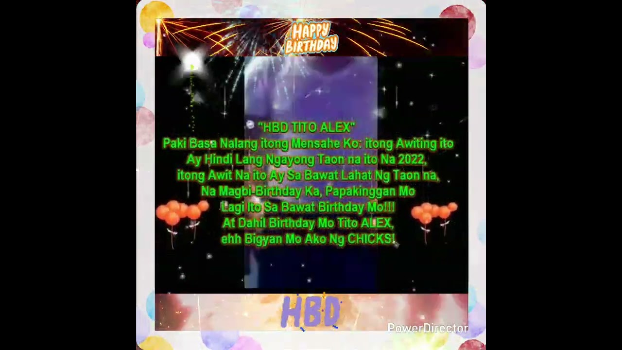 Happy Birthday TiTO ALEX JOSON - Boy Kantatero Records (Official LYRICS Music Video)😎