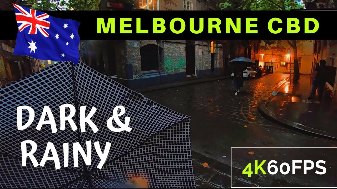 DARK ALLEYWAY WALK MELBOURNE | Rainy Tour Of Melbourne Wet Walk Februrary