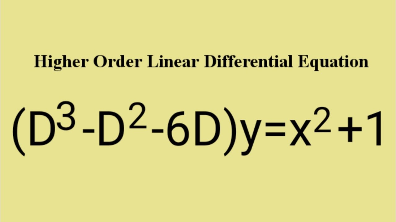 (D^3-D^2-6D)y=x^2+1 #ЛинейныеДифференциальныеУравненияВысшегоПорядка L841
