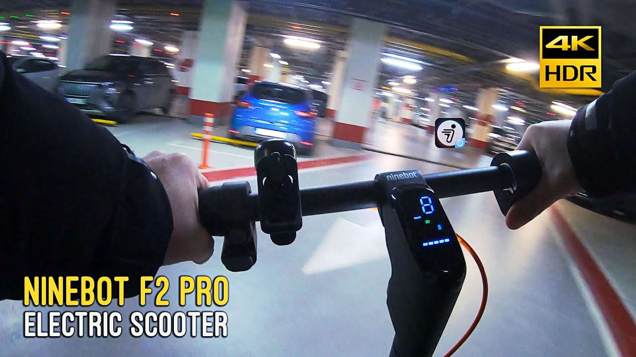 Segway Ninebot F2 Pro Electric Scooter - Shopping Mall Parking Lot Ride (Environment Sound Only) 4K