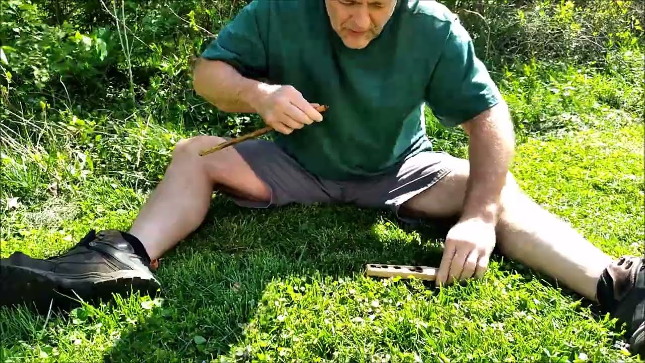 Mugwort Hand Drill Notchless Ember - Friction Fire - Bushcraft and Survival