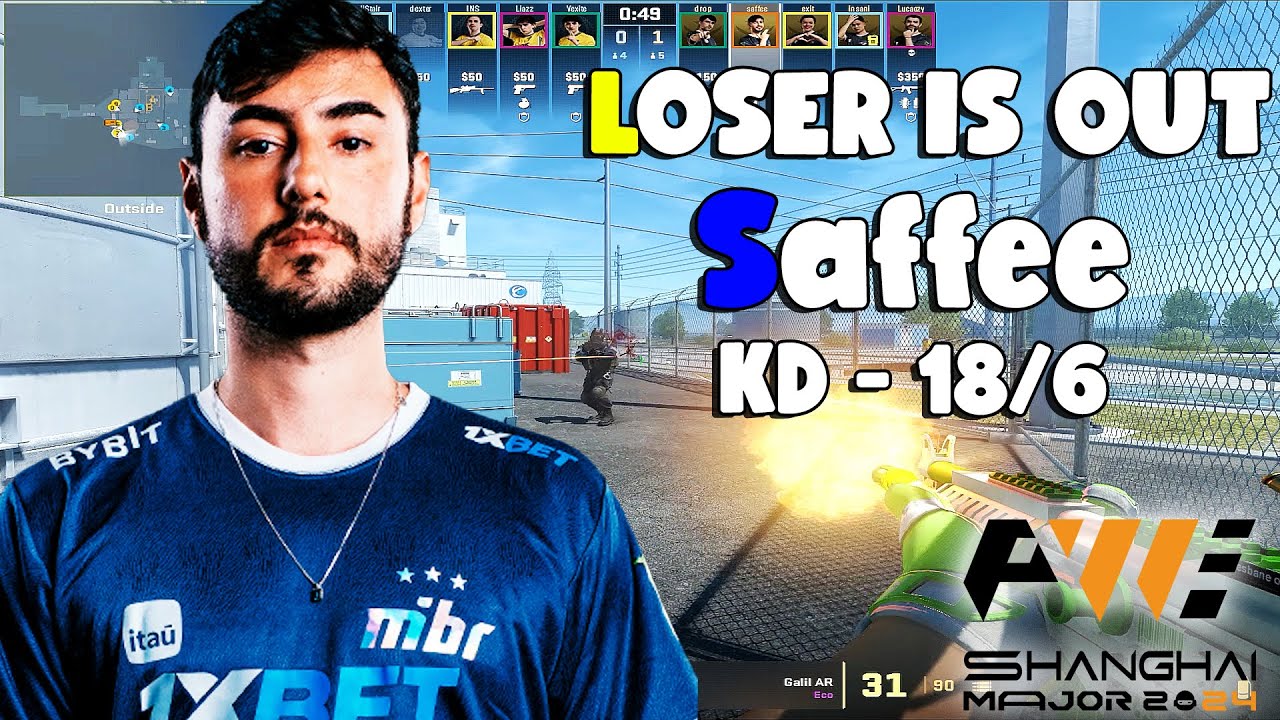 SAFFEE CS2 POV - MIBR VS FLYQUEST - LOSER IS OUT - PW SHANGHAI MAJOR CS2 2024 #cs2 #csgo