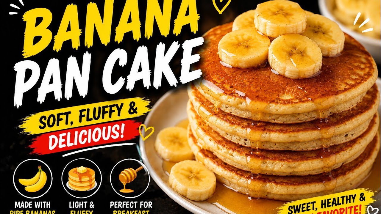 Banana pan cake recipe for kids lunchbox 😋#food #cooking #recipe 