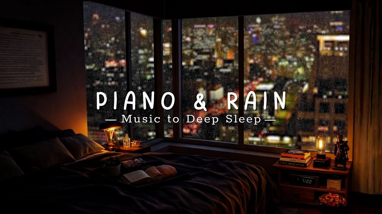 3 Hours Sleep Music with Rain Sounds 🌧️ Warm Bedroom Ambience for Stress Relief & Deep Rest