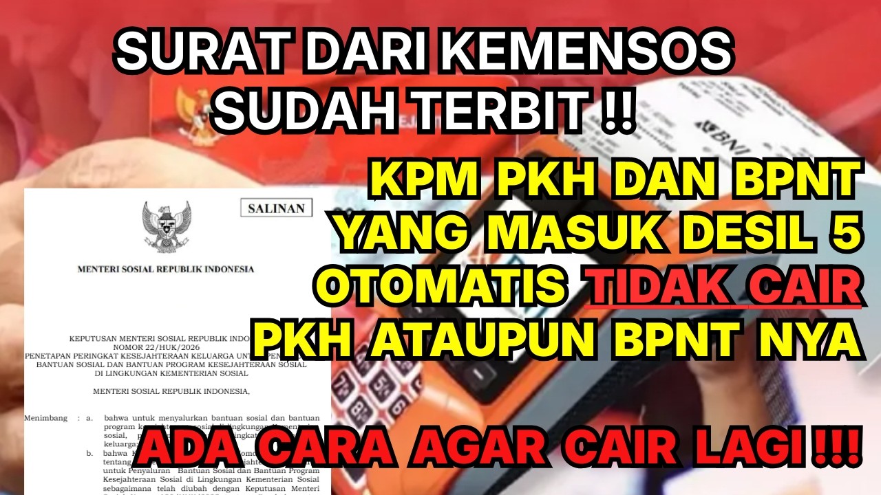 🔴KEBIJAKAN BARU‼️CEK STATUS ANDA, JIKA MASUK DESIL 5 OTOMATIS PKH/BPNT TIDAK CAIR, BERIKUT SOLUSINYA