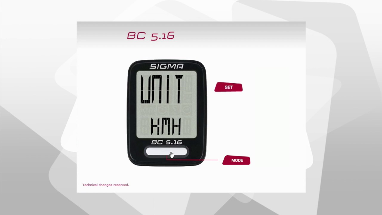 SIGMA SPORT // BC 5.16 // Учебники (EN)