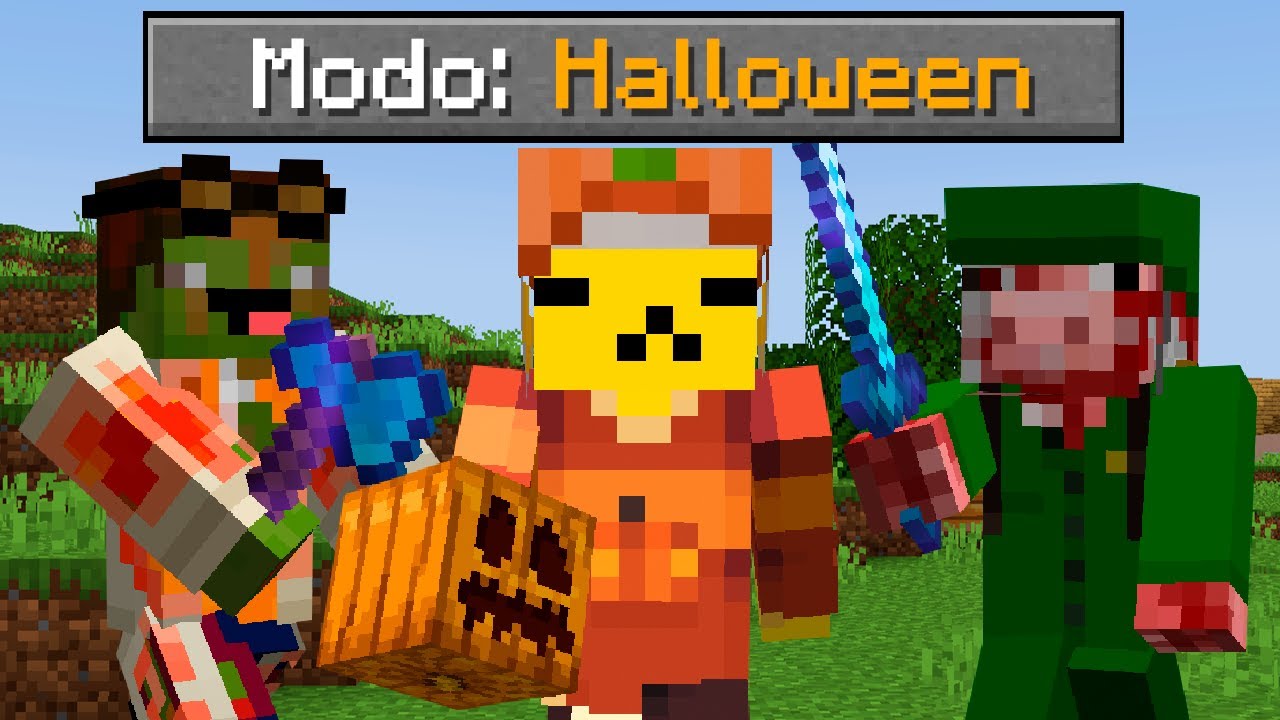 Minecraft Manhunt Halloween VS 4 Caçadores
