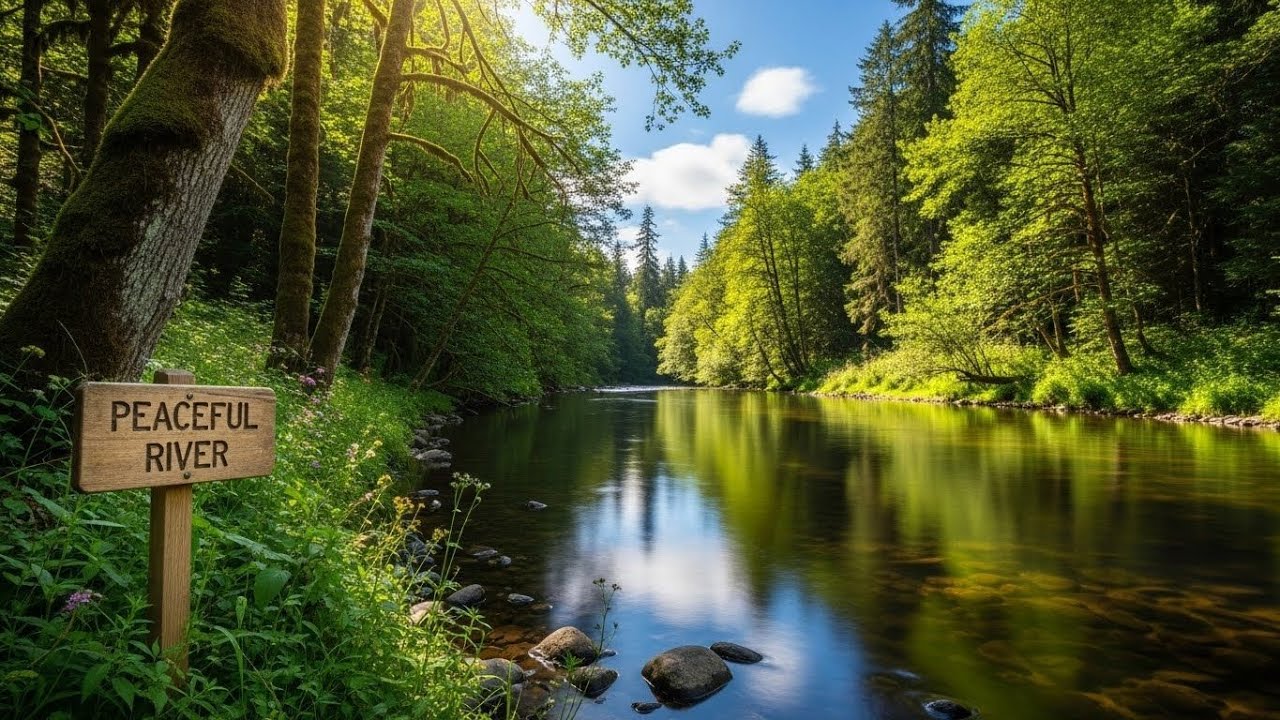 Serene River Water 🌿 Gentle Flowing Ambience for Sleep, Calm, and Meditation #445
