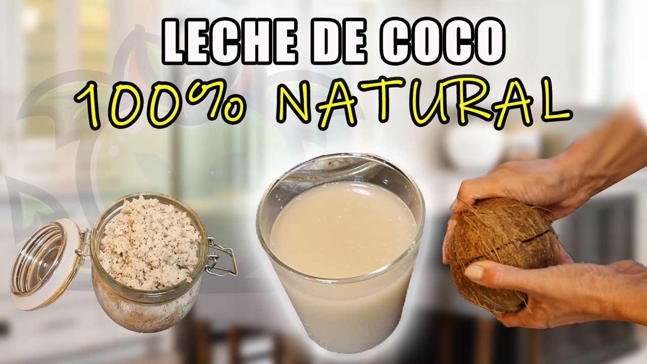 🥥&iquest;C&oacute;mo hacer LECHE de COCO? Con coco fresco 🥛 Bebidas vegetales