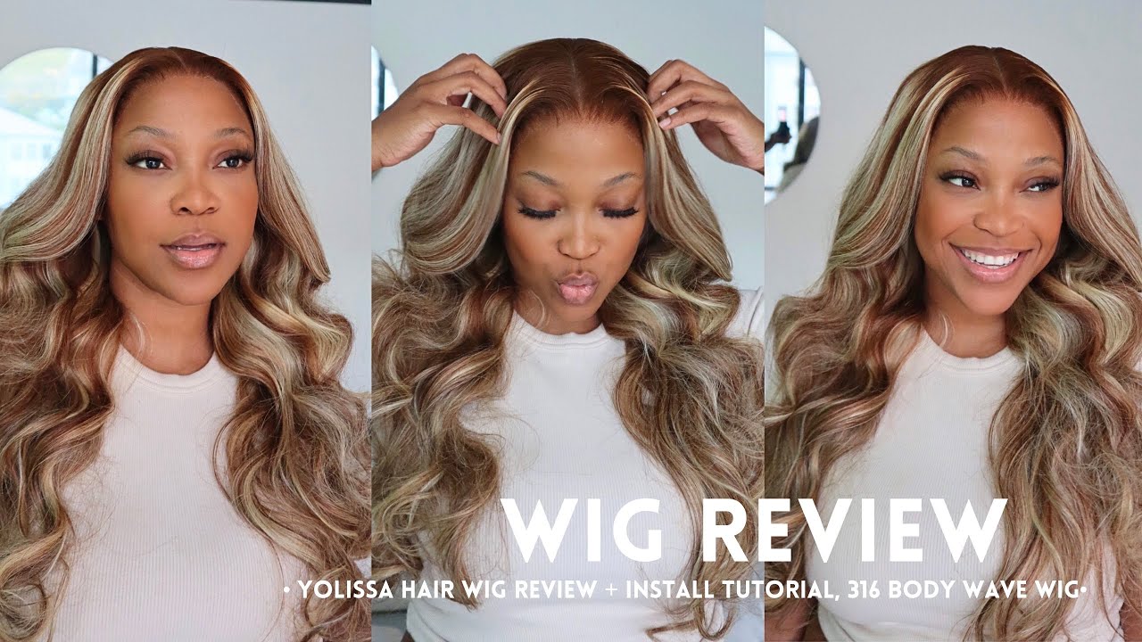 YOLISSA HAIR: Pre Curled Blonde Highlight wig review | Beginner Friendly Easy Install