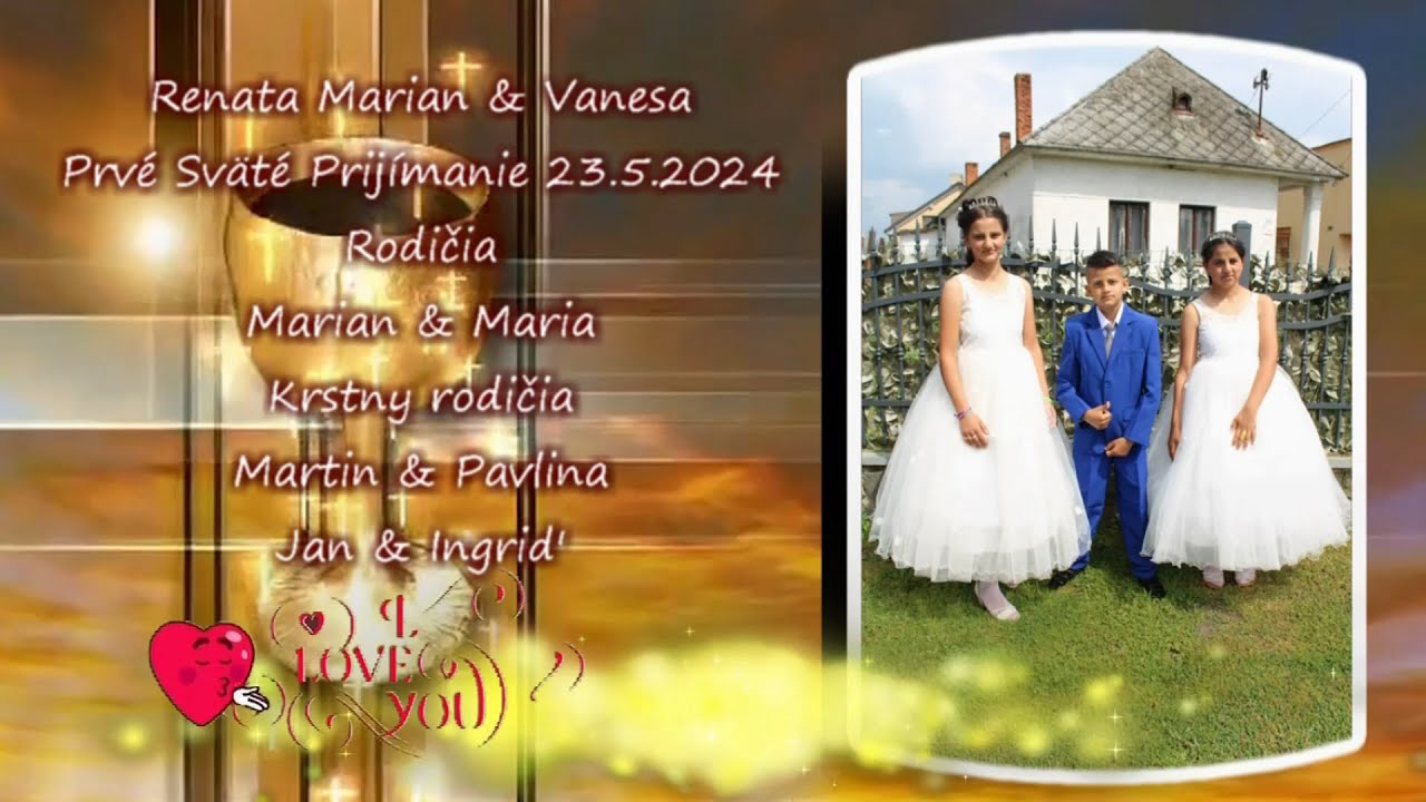 Prvé Sväté Prijímanie čast 1 Renata Marian & Vanesa 23 5 2024 Henkovce Gipsy Dežko