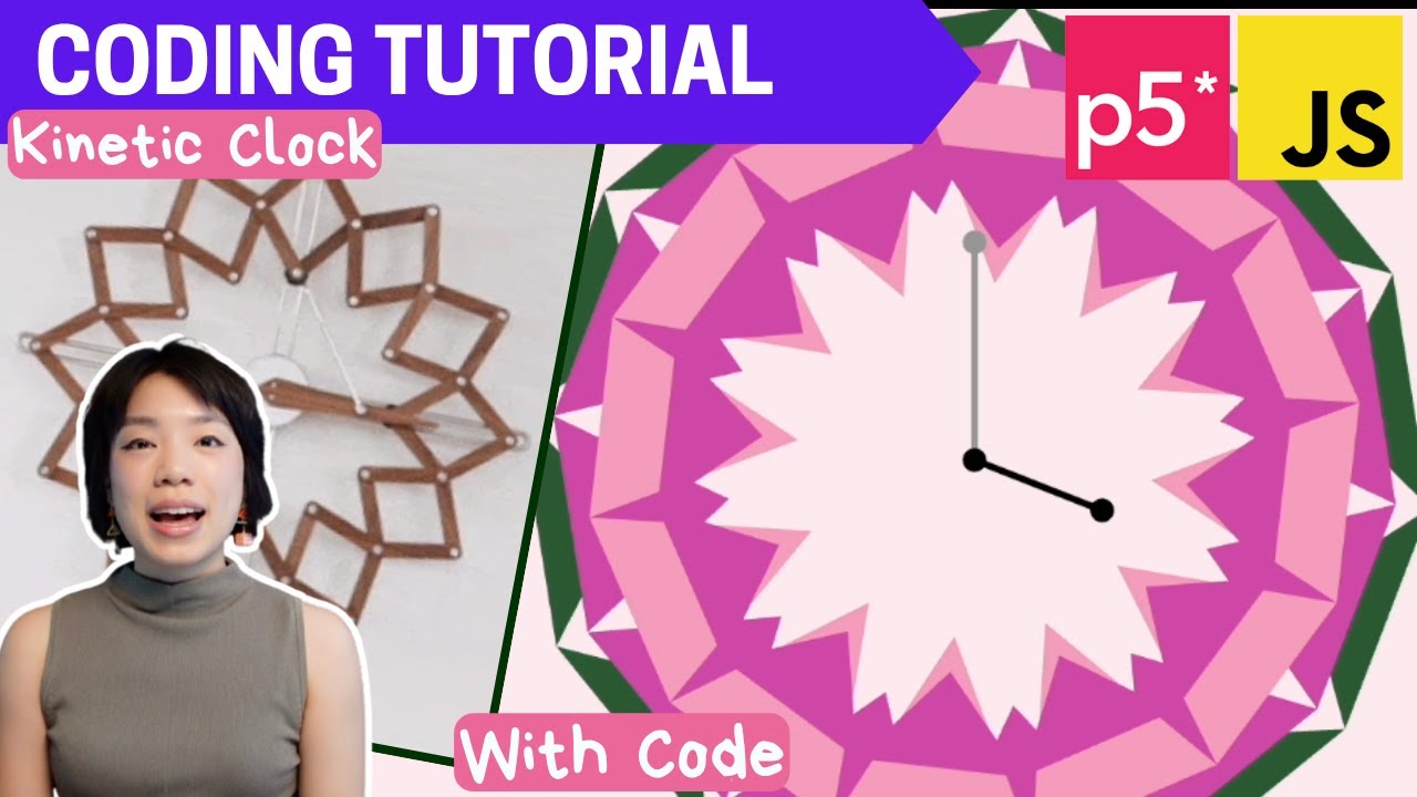 p5.js Coding Tutorial | Bloom Kinetic Clock
