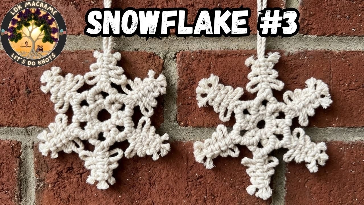 Beautiful Macrame Snowflake #3 | Easy Christmas Ornament Tutorial