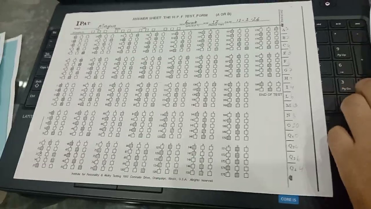 16 personality factors Introduction, procedure, Scoring, Interpretation 