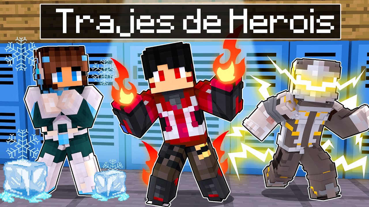 Ganhei um SUPER TRAJE na ESCOLA DE HEROIS no Minecraft