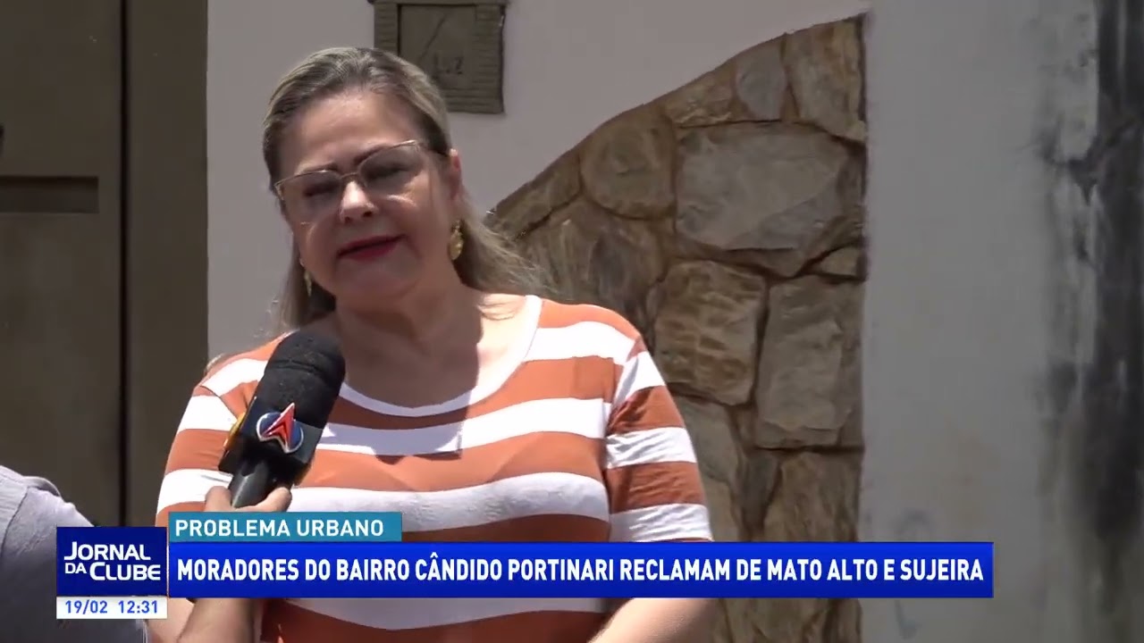 Moradores do bairro Cândido Portinari reclamam de mato alto e sujeira - Jornal da Clube (19/02/26)