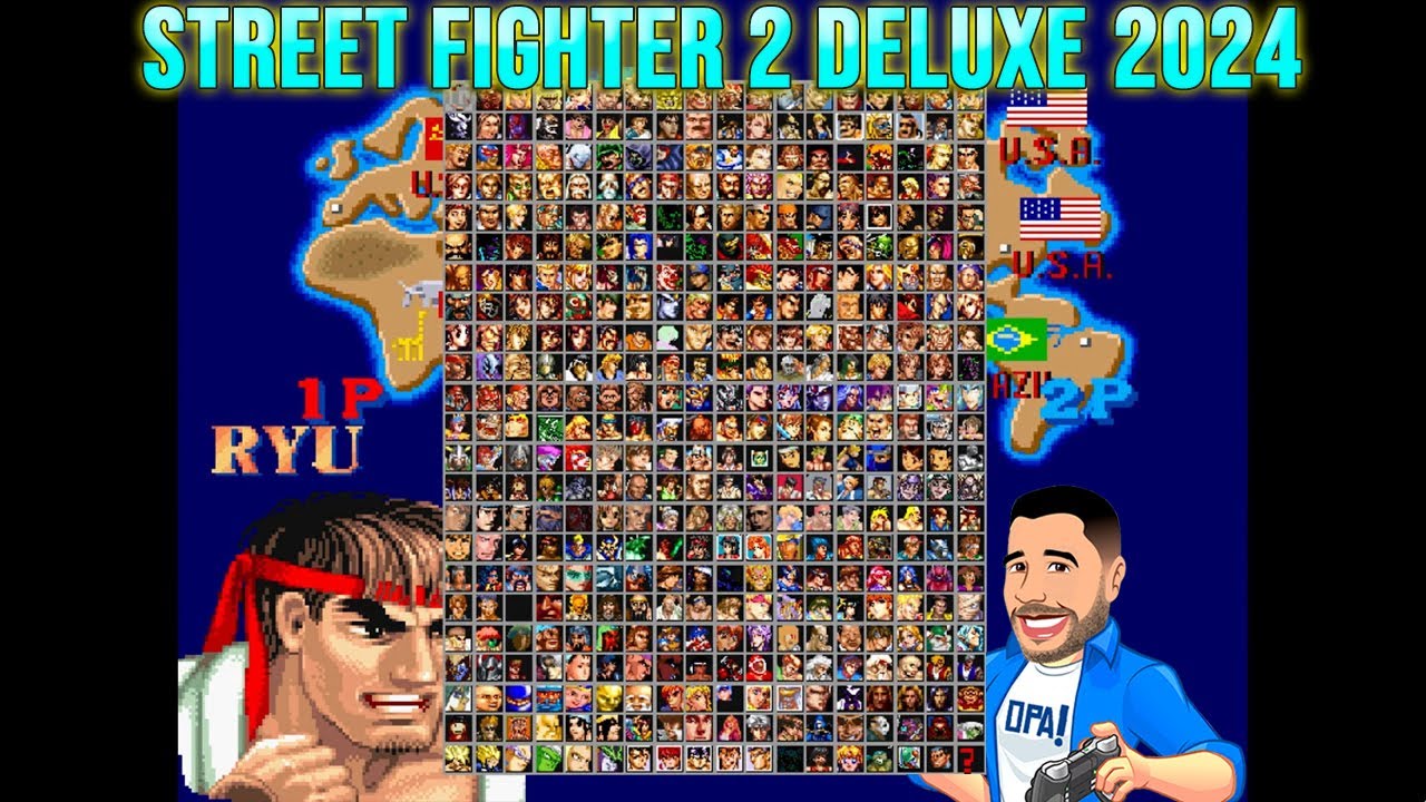 Street Fighter 2 Deluxe 2024 - Jogando com Ryu - Roda em PC fraco.