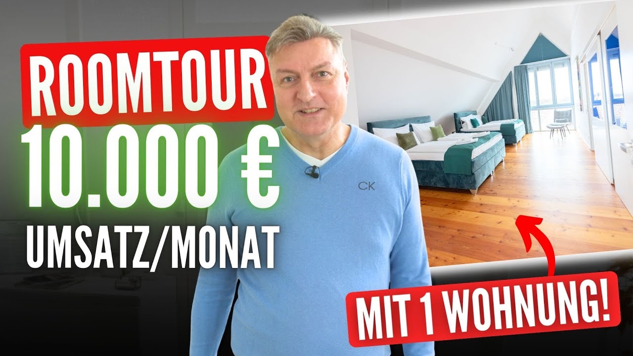10.000€ Umsatz mit EINER Ferienwohnung - Roomtour bei Airbnb Host Ulrich Annas (Gastgeber Story)