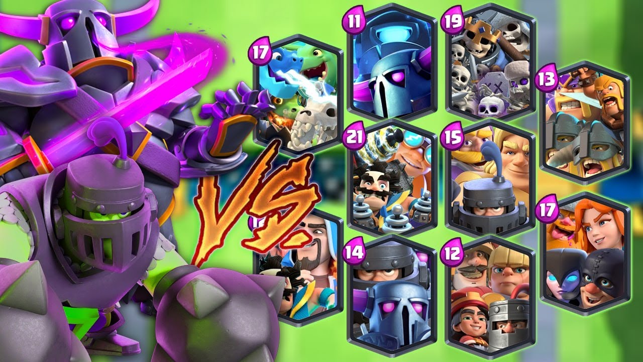 EVOLVED PEKKA + MEGA KNIGHT VS ALL TEAMS - Clash Royale Team Battle