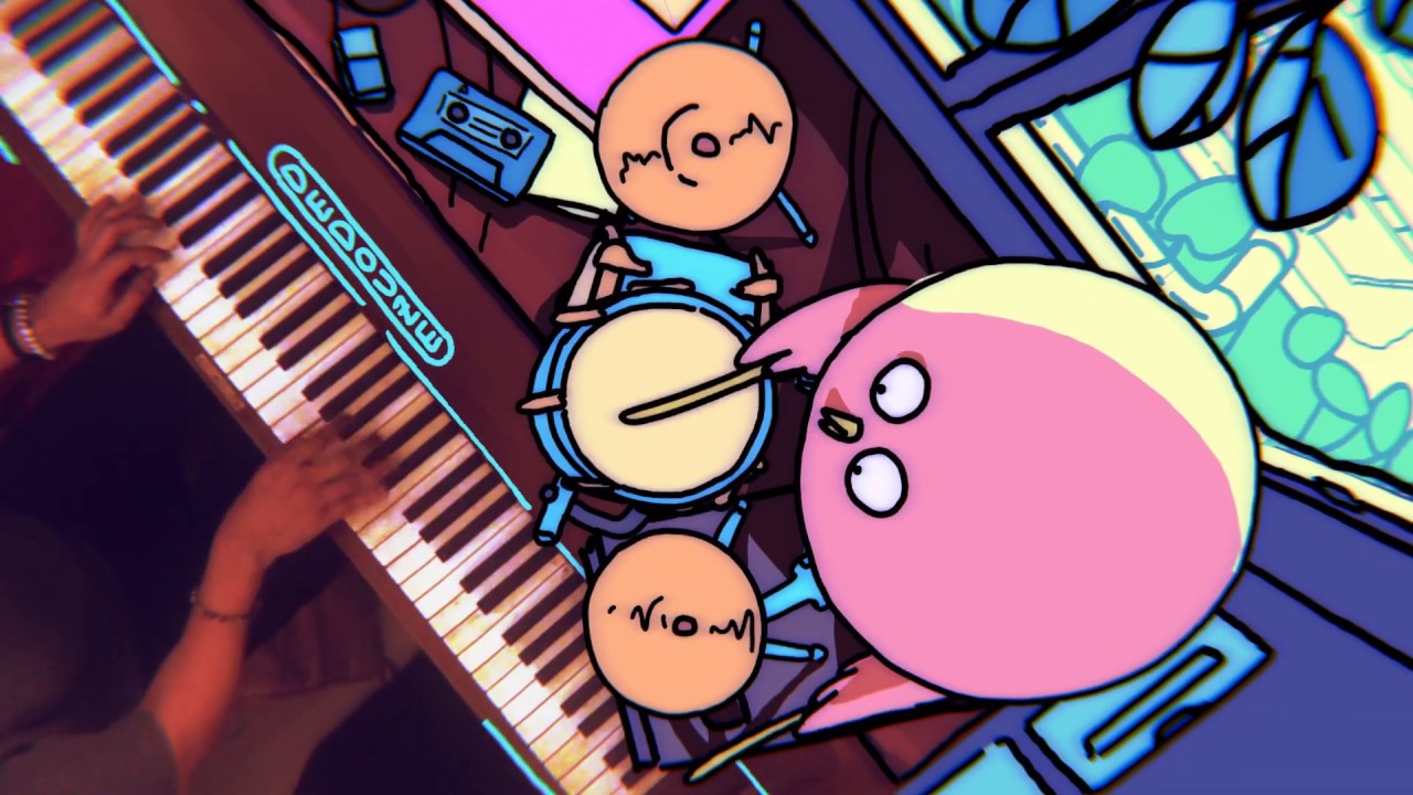 Take on me - A-Ha, drum and piano cover (Animated with Greasepencil Blender 2.82)