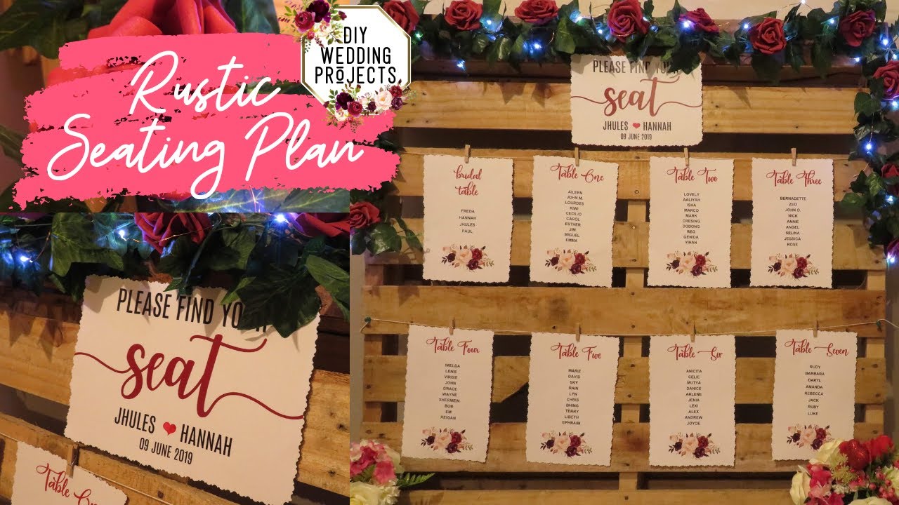 HOW TO MAKE A RUSTIC SEATING PLAN | DIY | WEDDING