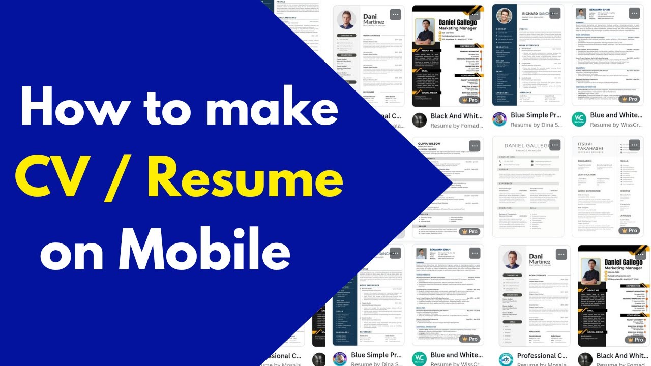 How to make a Professional CV on Mobile