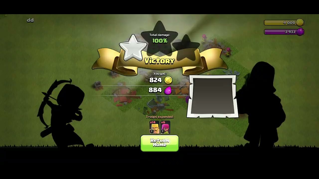 Playing clash of clanfor one hour (clash of clan)