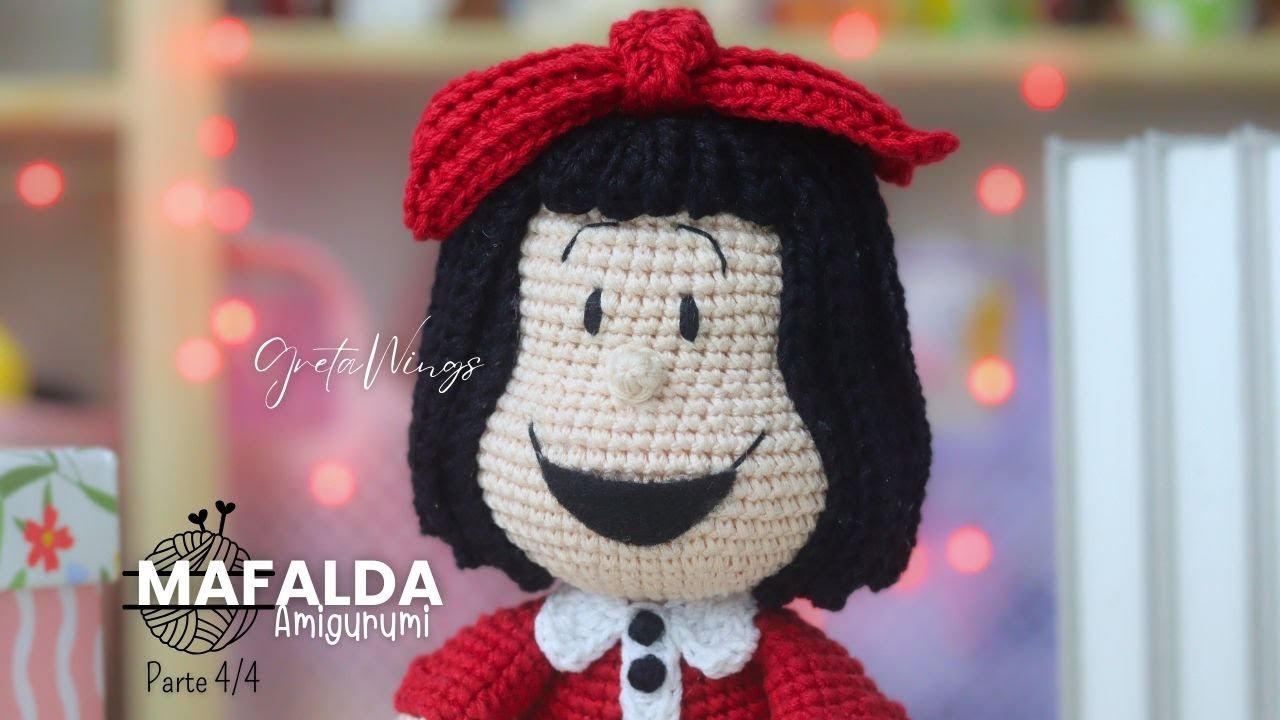 ¡Aprende a tejer a Mafalda con nuestro tutorial amigurumi! Paso a Paso! Parte 4/4 @gretawings