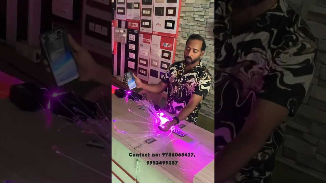 Fiber optical light installation for swimming pool celling
