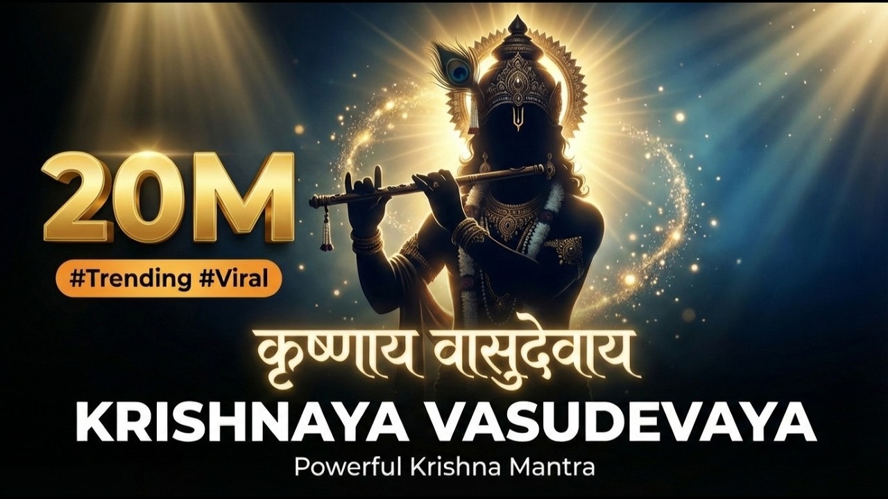 KRISHNAYA VASUDEVAYA 108 Times | Powerful Krishna Mantra for Inner Peace & Deep Sleep