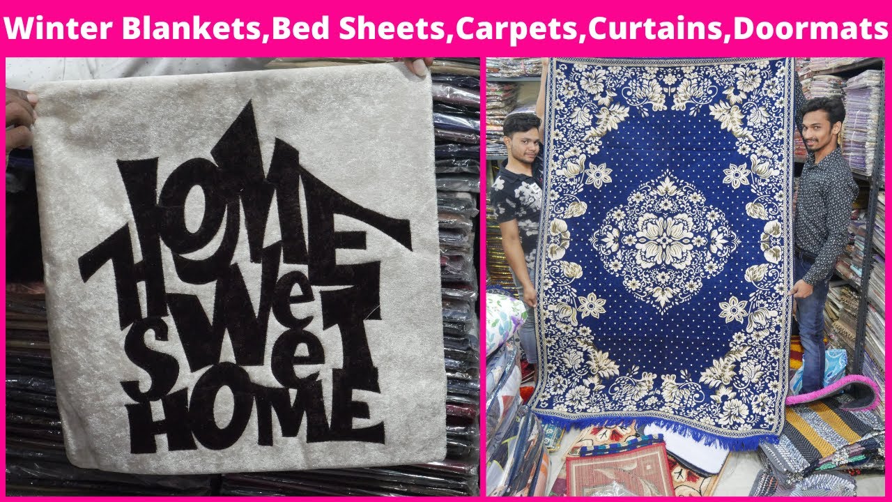 Winter Season Blankets, Bed Sheets, Carpets, Curtains Wholesale  Market || Cheap And Best Price