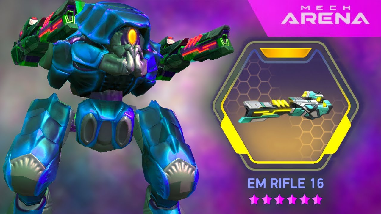 Alien Guardian and EM Rifle 16 - Best Setup for Maxed Hangar | Mech Arena