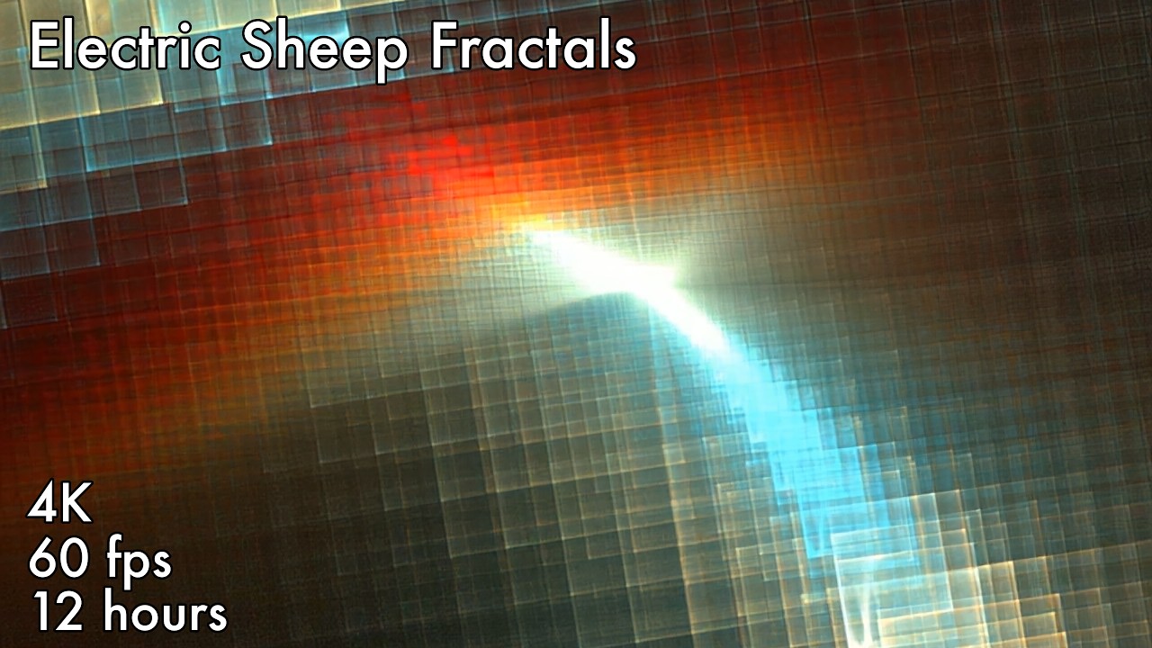 Electric Sheep Fractals 4K 60fps 12 hours ambient animation