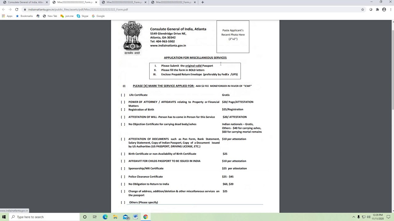 How to apply for NRI  Certificate at Indian Consulate