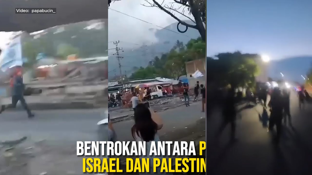 Kericuhan di Kota Bitung, Bentrokan Antara Pro Israel dan Palestina