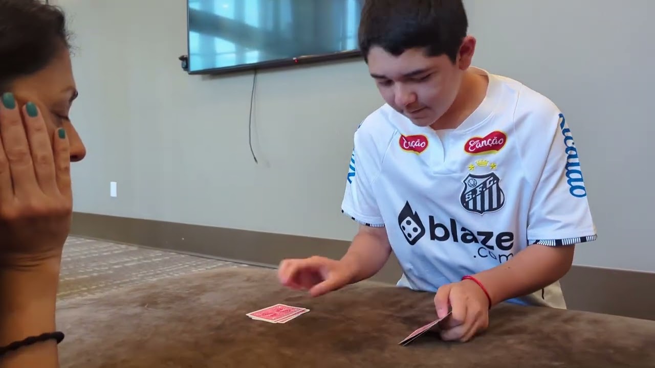 Don Diego doing a magic card trick