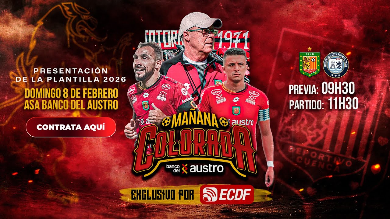 DEPORTIVO CUENCA VS GUAYAQUIL CITY EN VIVO | PRESENTACIÓN DE PLANTILLA 2026