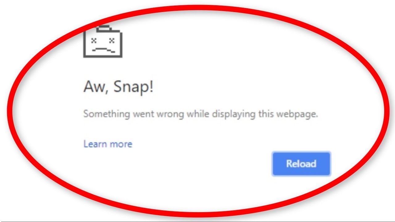 How To Fix Aw Snap Error || Something Went Wrong While Displaying This Webpage || Google Chrome