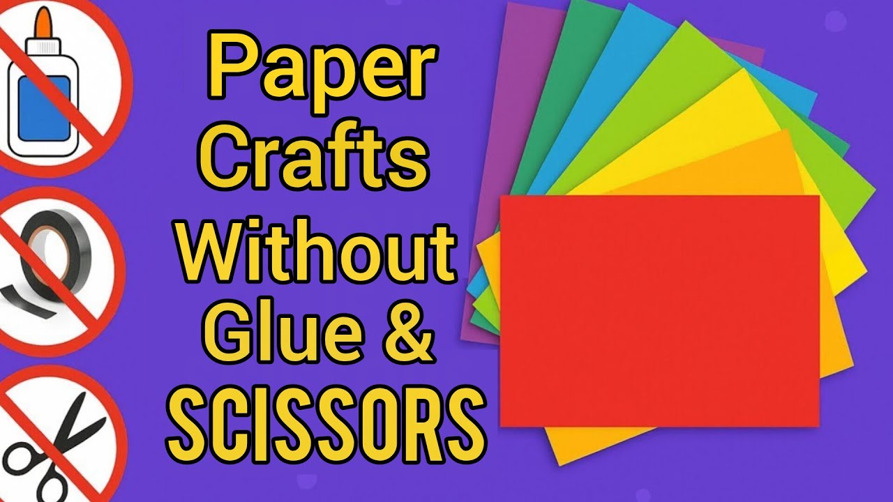 3 Origami Craft Ideas With Paper /How To Make Paper Craft Without Glue/ Easy No Glue Paper Craft DIY