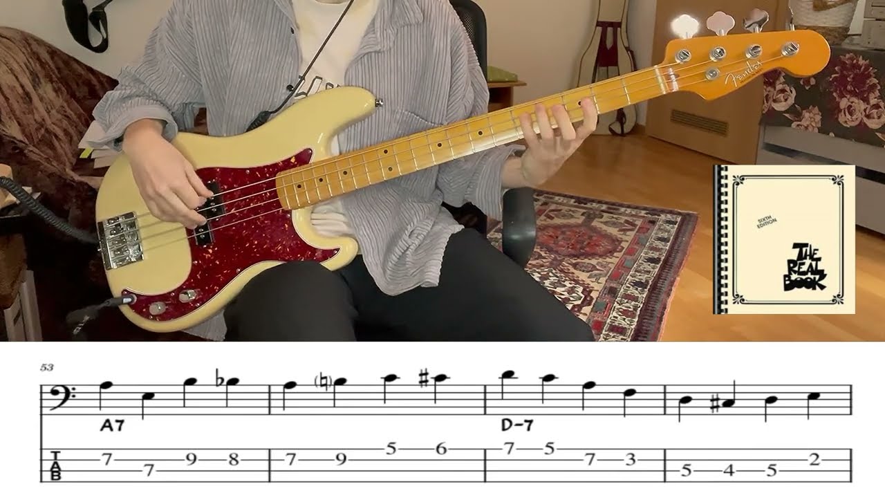 All Of Me -  The Real Book Jazz Standard (WALKING BASS COVER + TABS) w/ Fender Classic 50s P-Bass