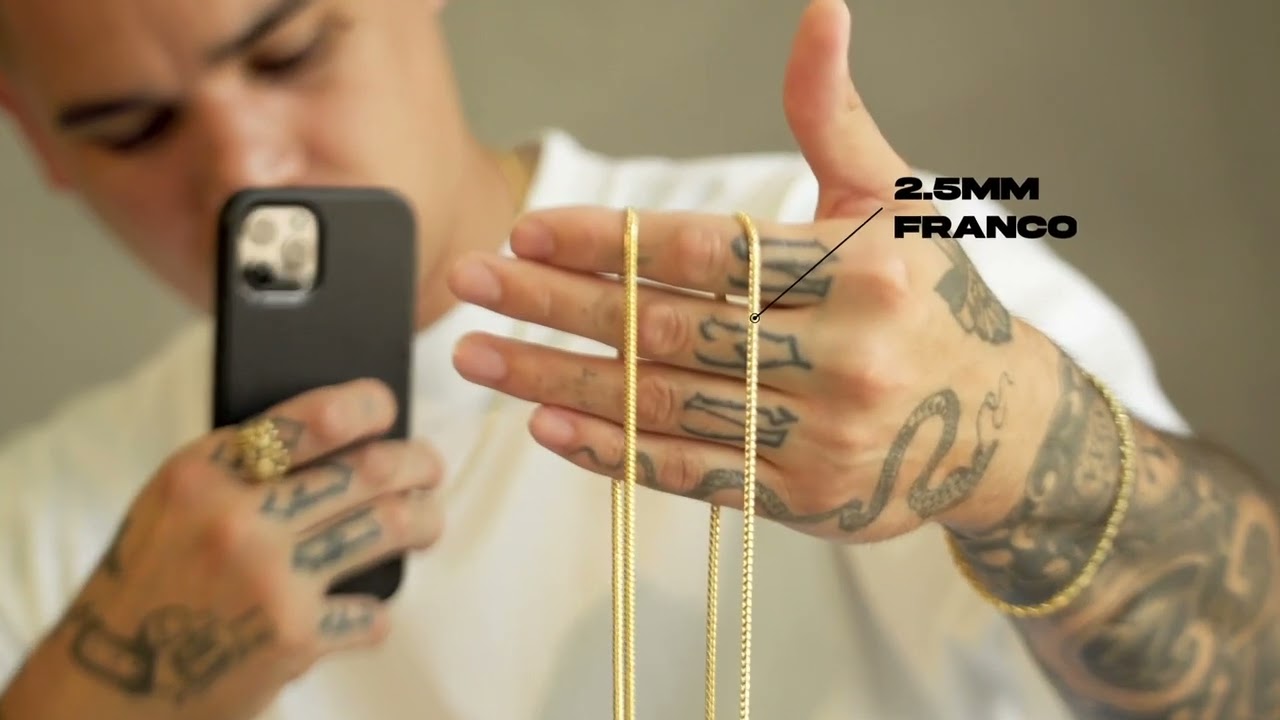 2.5MM Chains in Different Chain Styles